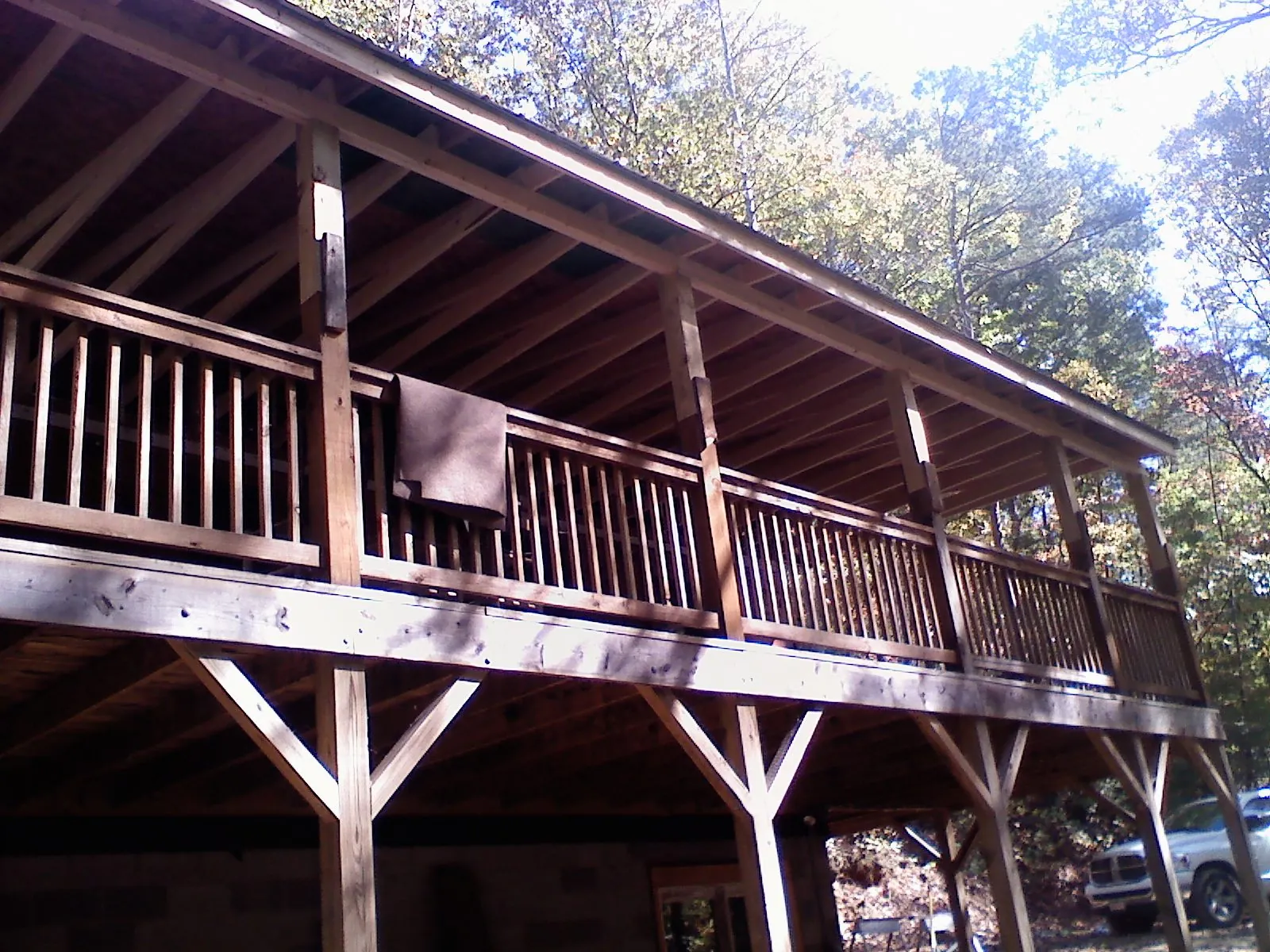 Timber framing under a new elevated porch and deck — Roof Leak Repair in Conyngham by Roofing Brothers